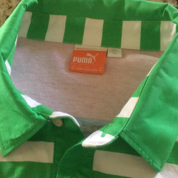 Puma Men’s Striped Collared Short Sleeve Polo Shirt size XL - Picture 7 of 16